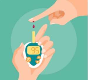 diabetes patient checking sugar level
