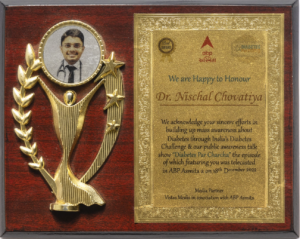 Dr. Nischal honored by ABP Asmita