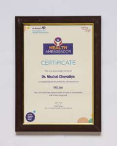 dr nischal chovatiya honored by dr reddy's lab
